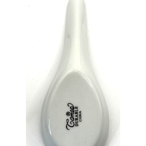 Set Of 12 White Ceramic Soup Spoons - 5.5" Durable Porcelain 79e - Picture 2 of 3